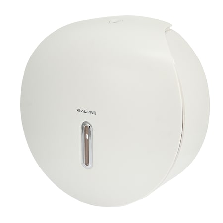 Alpine Industries 9’’ Single-Roll Jumbo Bath Tissue Dispenser, White 450-WHI